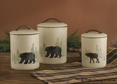 Rustic Retreat Canisters - Set of 3 Canister Set Park Designs - The Fox Decor